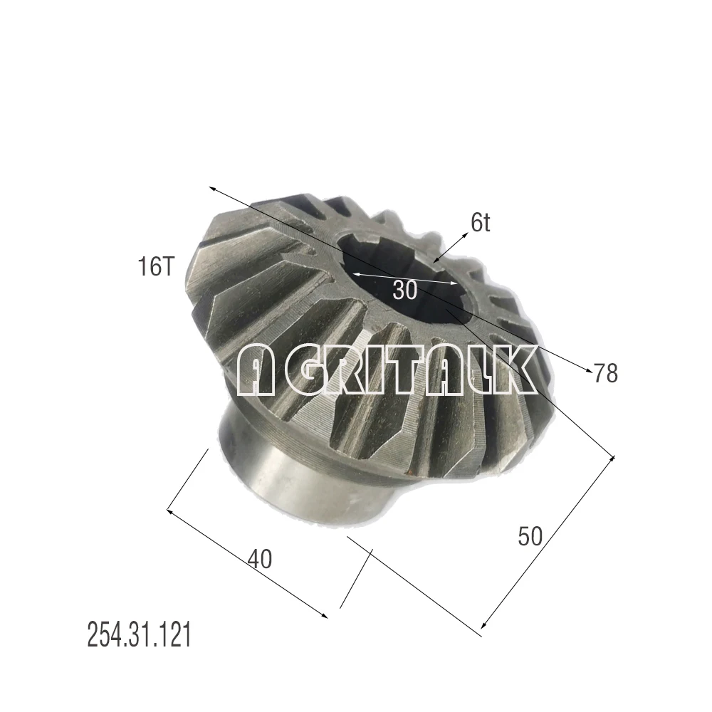 

254.31.121 Half axle large gear Z18 / 254.31.122 Front side drive gear for Shenniu Bision SN254 tractor