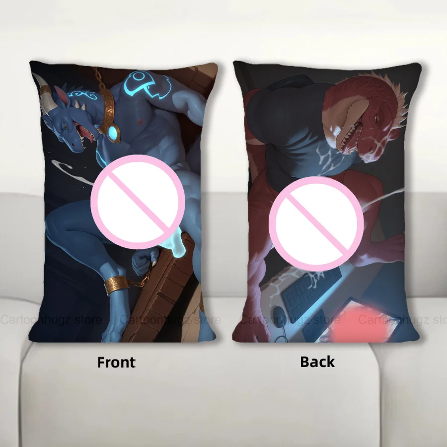 

Kawaii Anime Dragon Pillow Covers - Cute Cartoon Character Print for Sofa & Bed Decor 40x60