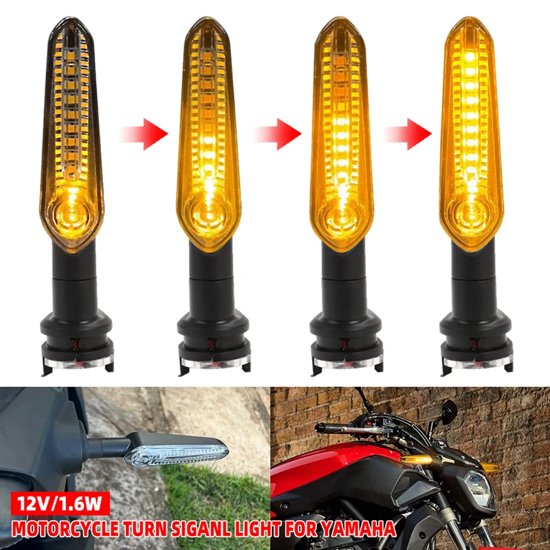 

Motorcycle LED Turn Signal Indicator Light Water Flowing Lamp for Yamaha FZ25 FZ6 MT03 MT07 MT09 MT10 XJ6 TRACER 700 900 FZ-09