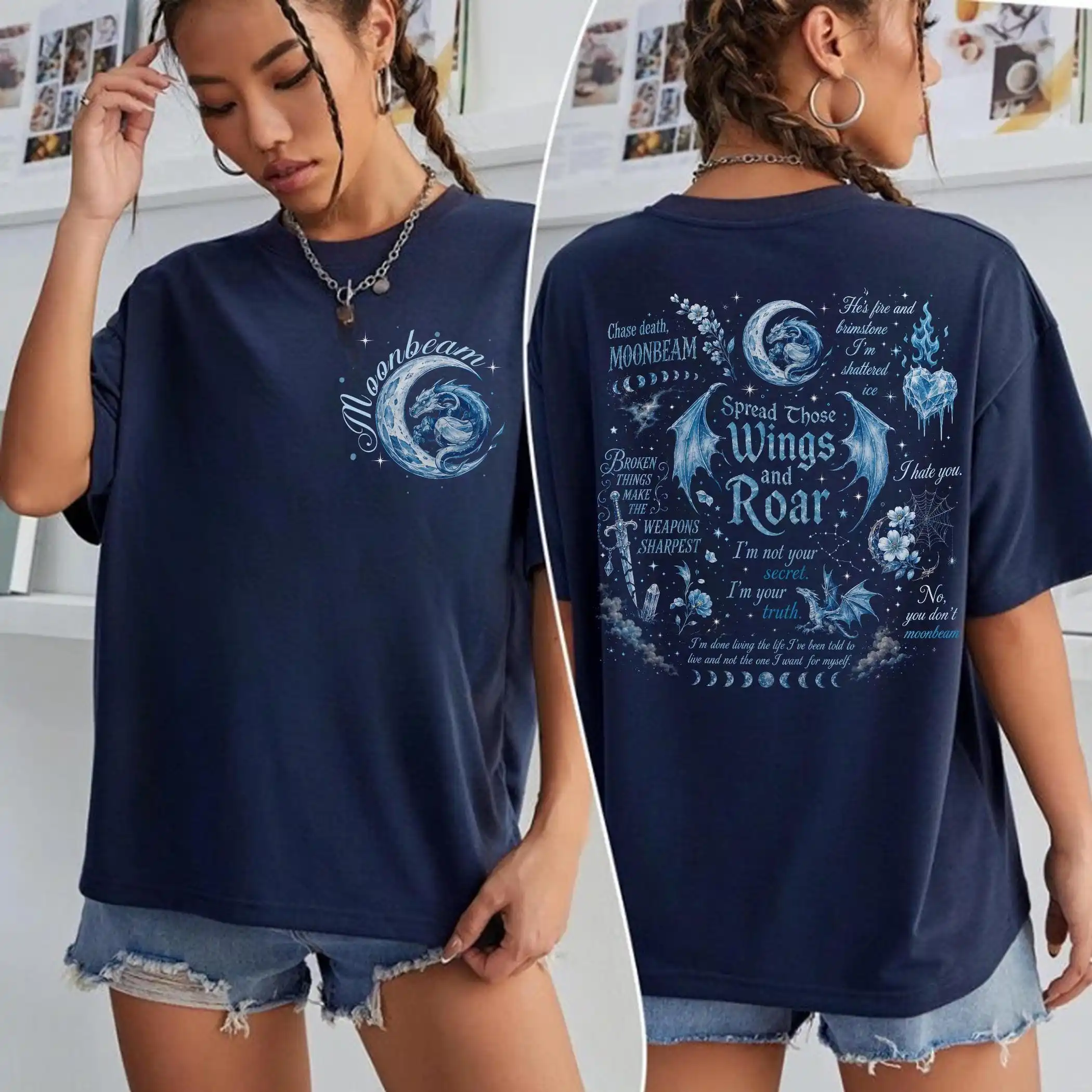 When The Moon Hatched Shirt, Kaan Vaegor Moonbeam T-Shirt, Romantasy Book Merch, Moonfall Series Merch, Moonplume Fantasy Tee