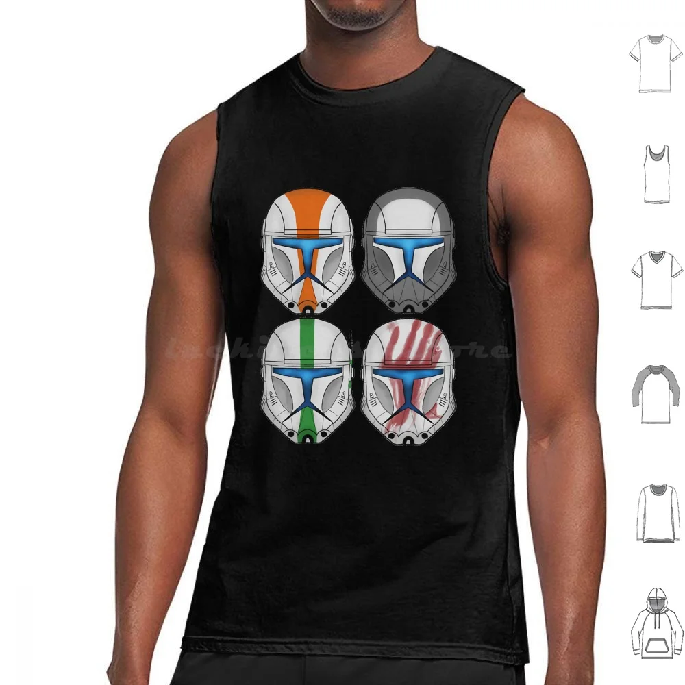 Delta Squad Tank Tops Print Cotton Sev Delta Squad Republic Commando Scorch Fixer Sev Marchal Electric Ev Vehicle Cat Cab