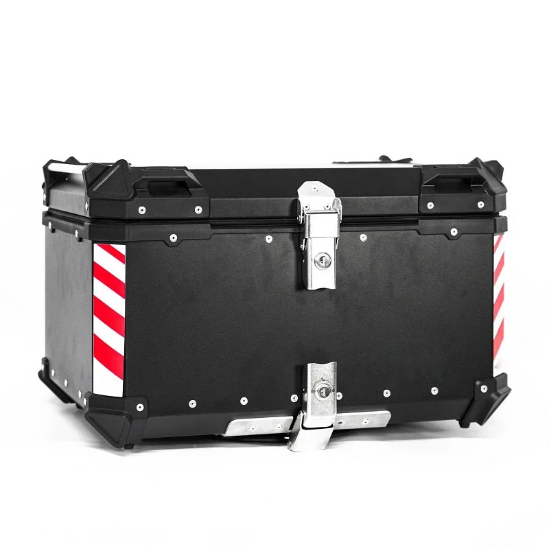 Hongsheng Products 65L Aluminum Alloy Motorcycle Scooter Tail Box/Trunk Box, Universal Rear Cargo Top Box Factory Direct Sales