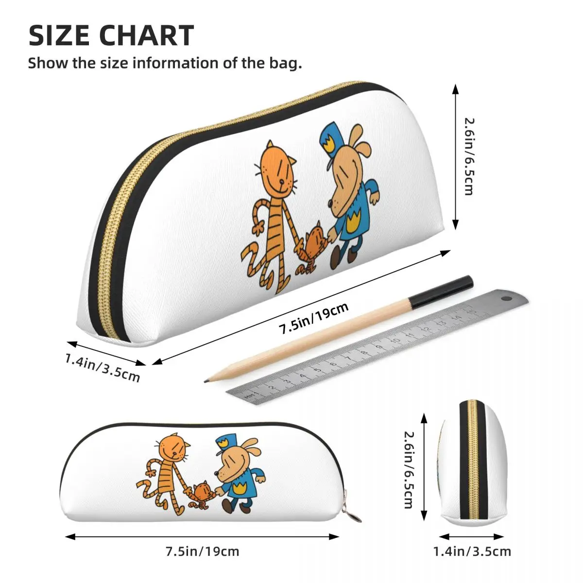 مقلمة فنية من Dog Man، Lil Petey، وBig Petey Fan، وحقيبة تخزين، ومستلزمات مكتبية، وحقيبة أقلام رصاص ذات سعة كبيرة