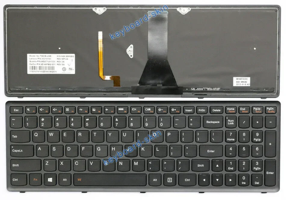 Teclado retroiluminado de EE. UU., cinta de 25mm para Lenovo Flex15, FLEX15AP-IFI, 25214166, T6E2B-USI, 9z. Nafbq. G1d, NSK-BMGBQ, 9z. Nafbq. G01