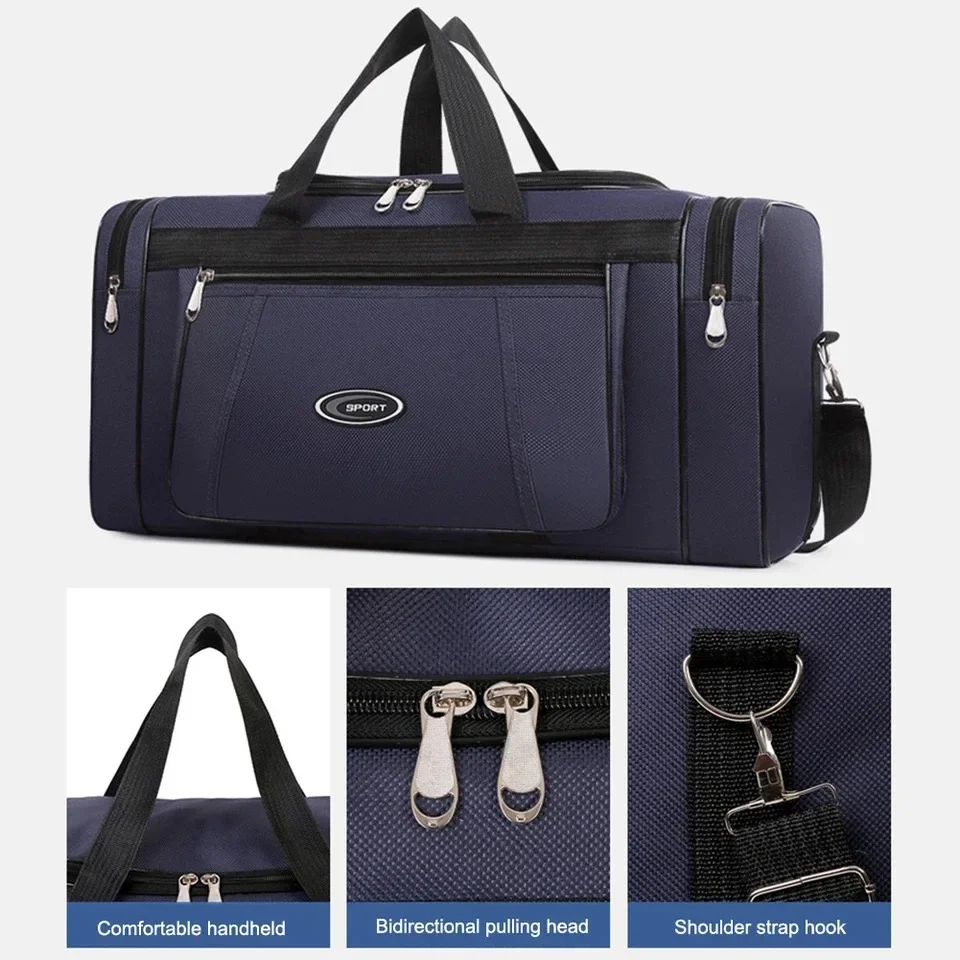 Grote Capaciteit Nieuwe Reis Duffel Tas Schouder Sporttas Vrouwen Waterdicht Oxford Opvouwbare Grote Reistas Mannen Fitness Bagagezak