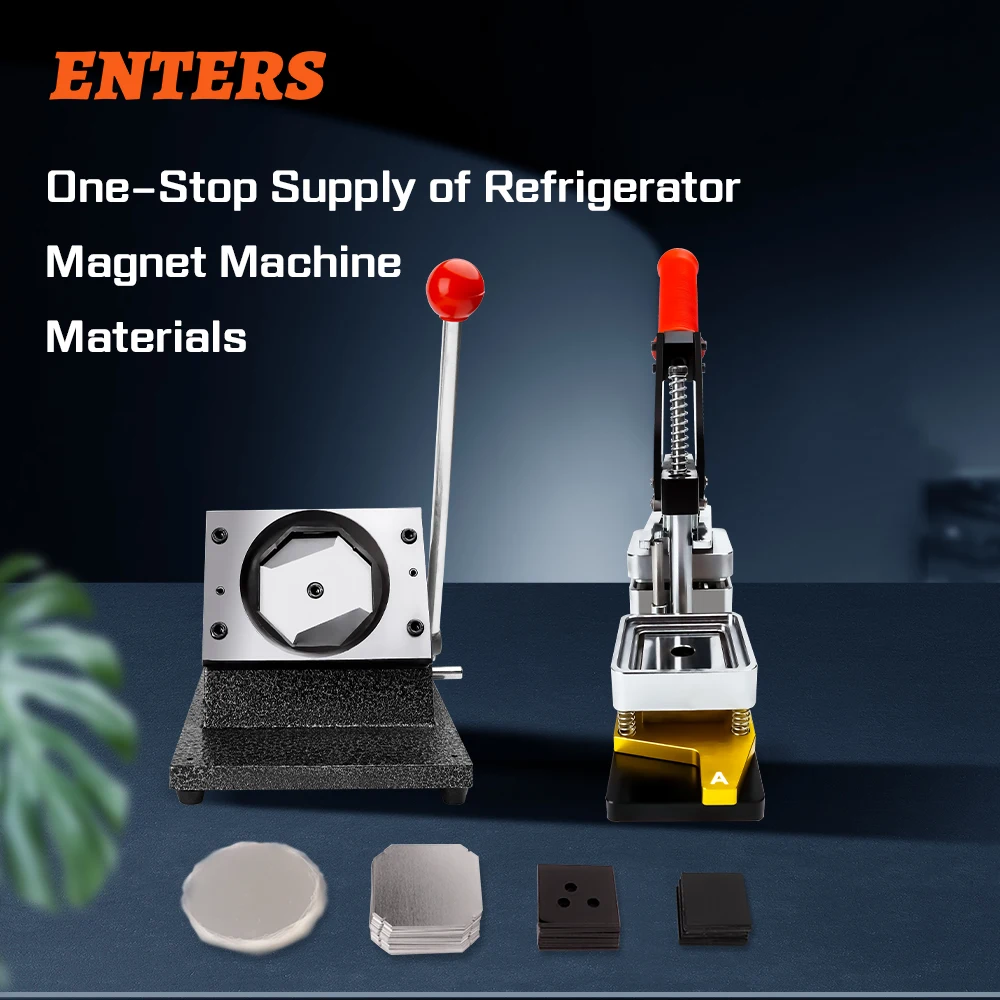 

50*50mm School Magnet Making Machine With Cutter And 100 Sets Materials