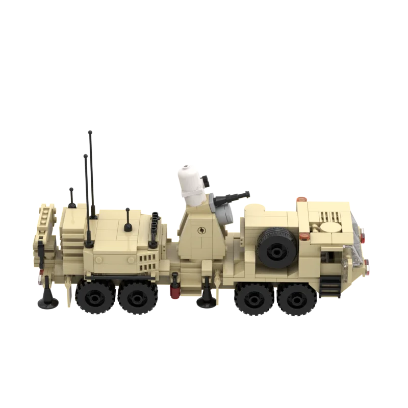 MOC Block Building M977 HEMTT Phalanx Weapon System WW2 Military Equipment Tactical Truck Vehicle Bricks Toys Children\'s Gifts