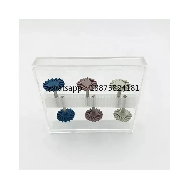 Zogear 6pcs Rubber Diamond Composite Polisher Kit for Low Speed Handpiece fast shipping