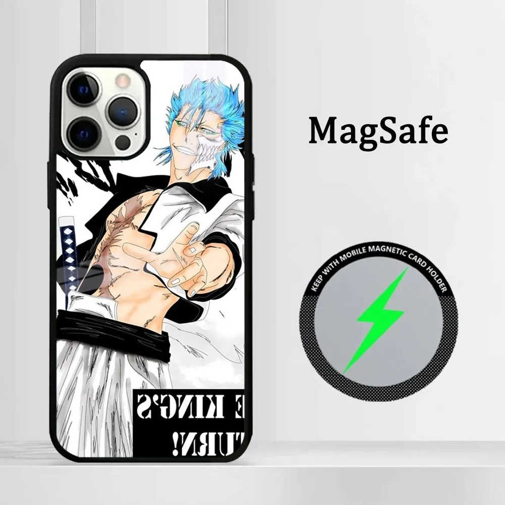 G-Grimmjow J-Jaegerjaquez Phone Case For IPhone16 15 14 13 12 11 Pro Max Plus Mini Mirror Magnetic Cover