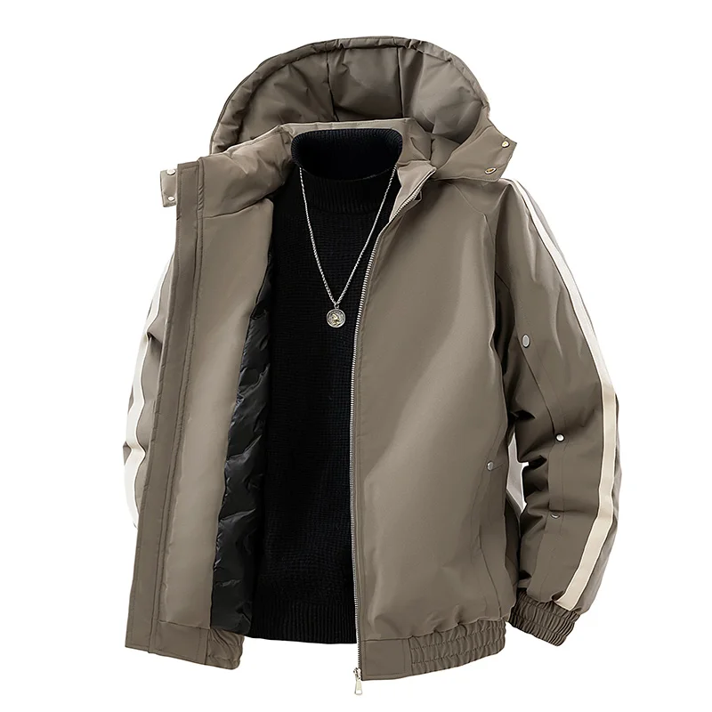 شتاء جديد مقنعين يندبروف ودافئة أسفل سترة مريحة عصرية تنفس عالية الجودة الرجال سترة مقاومة للبرد #2