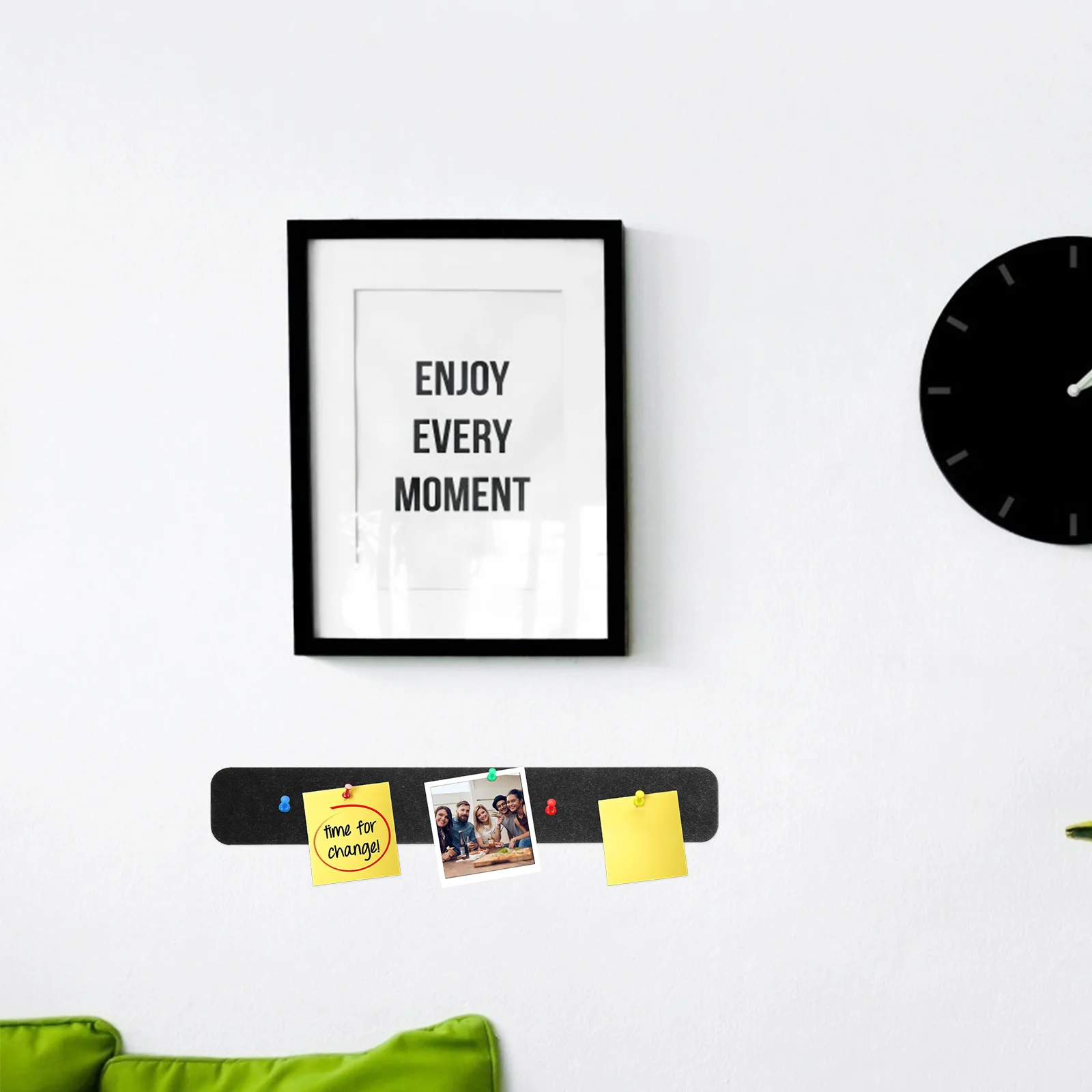 5 قطعة ورأى لوحة الإعلانات قطاع ذاتية اللصق ورأى رسالة مجلس الجدار ملصق للمنزل ديكور عرض متعددة الوظائف جدار الفن