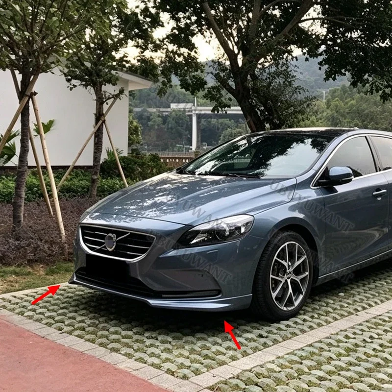 For Volvo V40 2013-2019 P80 Car Front Spoilers Improve Vehicle Stability Bumper Splitter Car Accessories