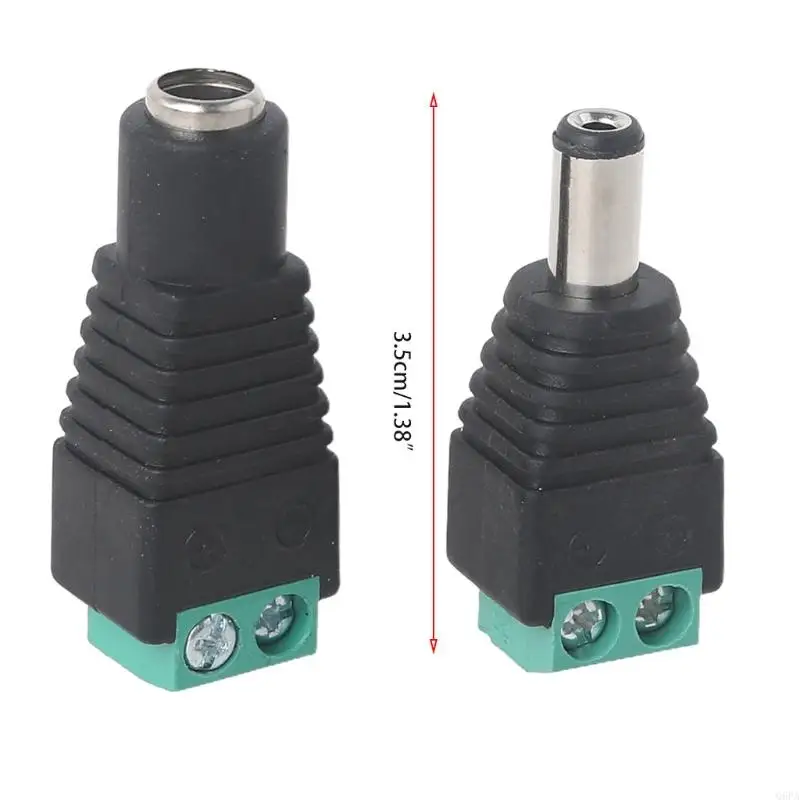 Connector Plug 12V Barrel Power Jack Adapter Connector 5.5x2.1mm Male+Female for CCTV Camera Led Terminal Connect