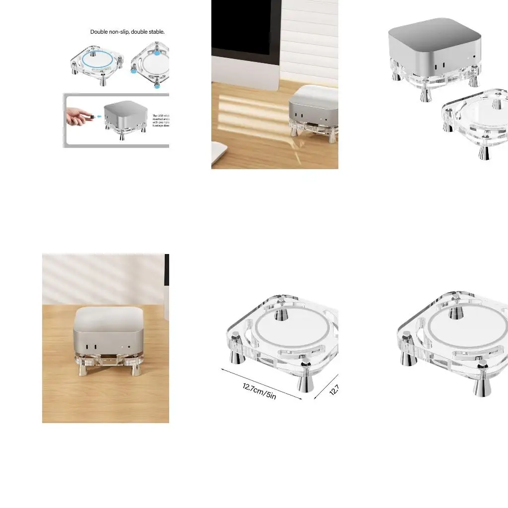 

Acrylic Desktop Mount Holder for Mini 2024 Heat Dissipation Space Saving A4WF