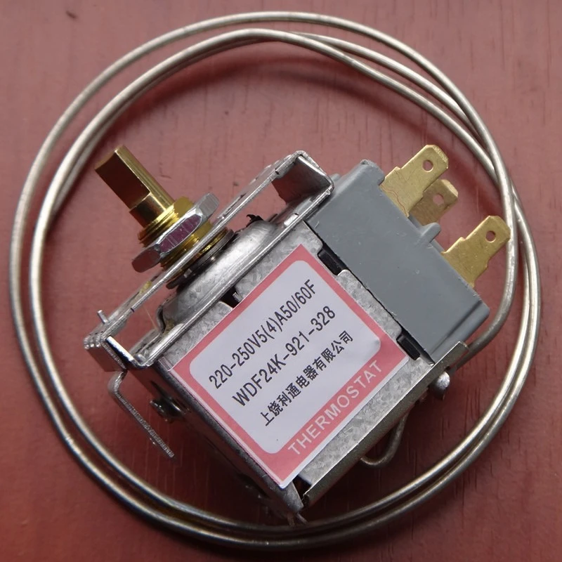 DF24K-921-328 refrigerator freezer thermostat with 3 pins 40cm installed in the middle