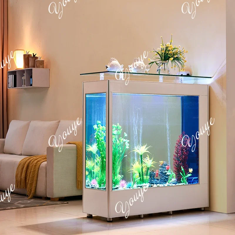 

N45 Fish tank living room household rectangular large and medium-sized glass aquarium ecological water change free entrance