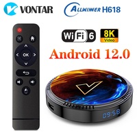 VONTAR H1 Android 12 TV Box Allwinner H618 Quad Core Cortex A53 Support 8K video BT Wifi6 Google Voice Media Player Set top box