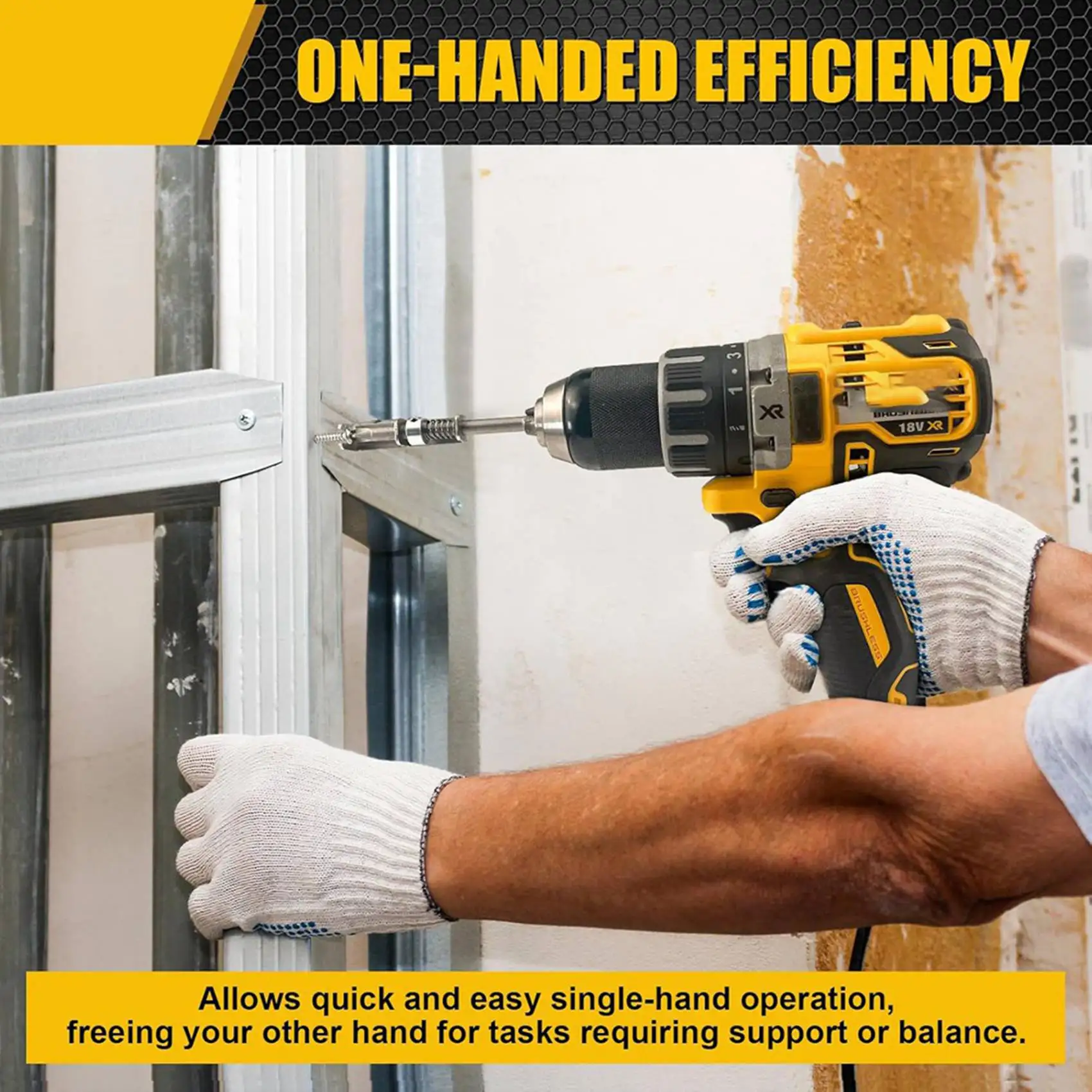 ABLK 4 Pcs Spring-Loaded Screw Holder Bit, Anti-Drop Screwdriver Bit, Single-Hand Operation Bit Holder For Electricians