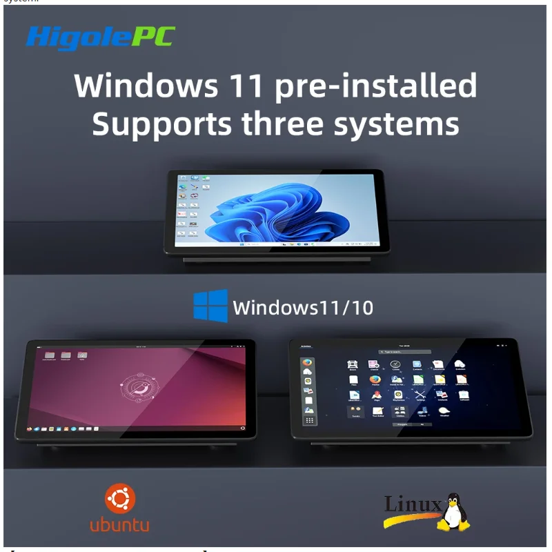 하이골 F10 10.1인치 800*1280 IPS 미니 PC 인텔 N5095 윈도우 11 WiFi5 8G LPDDR4 128G eMMC RJ-45 1000Mbps BT5.0 4K HDMI 데스크탑 PC