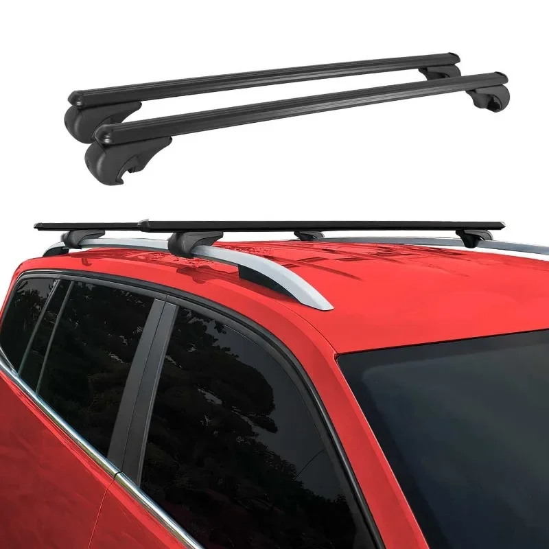 Lockable Roof Cross Bars for Kia Sorento 2011-2013, Black Roof Luggage Carrier