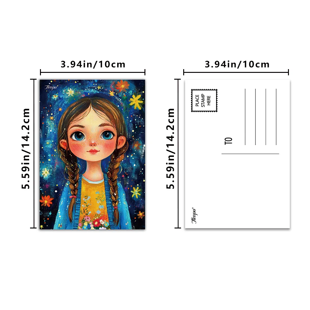 32pcs,Van Gogh style character postcards, decorative/greeting cards/postcards, high-precision printing, collectible and mailable
