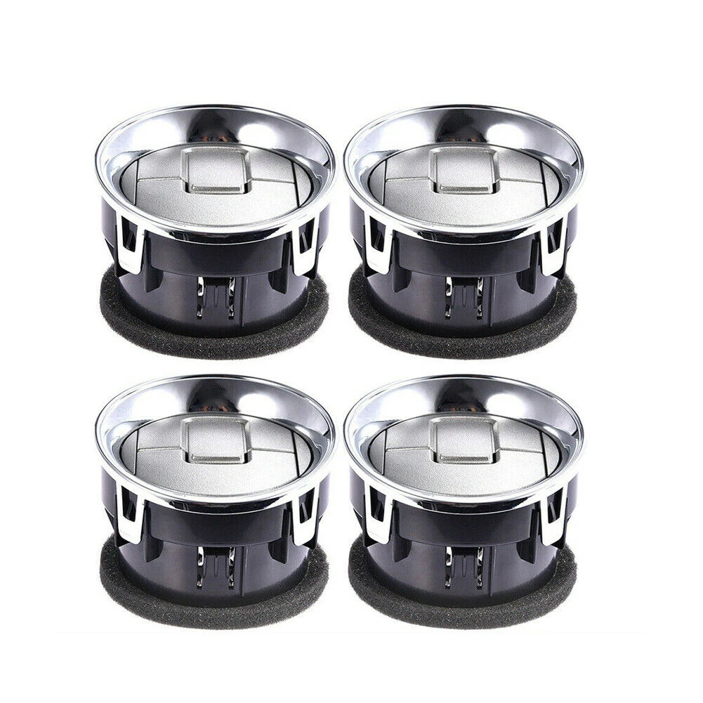 

4Pcs Car Dashboard AC Heat Air Vent Duct Chrome for Ford F150 2009-2014 9L3Z19893CA 9L3Z-19893-CA