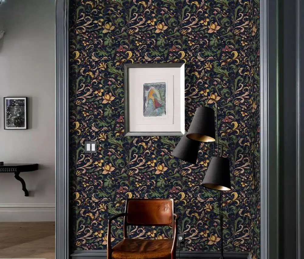 Modern Peel and Stick Wallpapers Barok zelfklevend behang Vintage bloemen verwijderbaar contactpapier voor kastladen