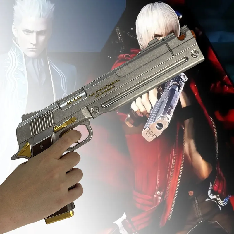 Pistola de ébano marfil de 15,7 pulgadas/40cm, Katana Devil May Cry 4, espada Ninja de sable, accesorio de Cosplay, pistola japonesa de tamaño Real, espada samurái Katana