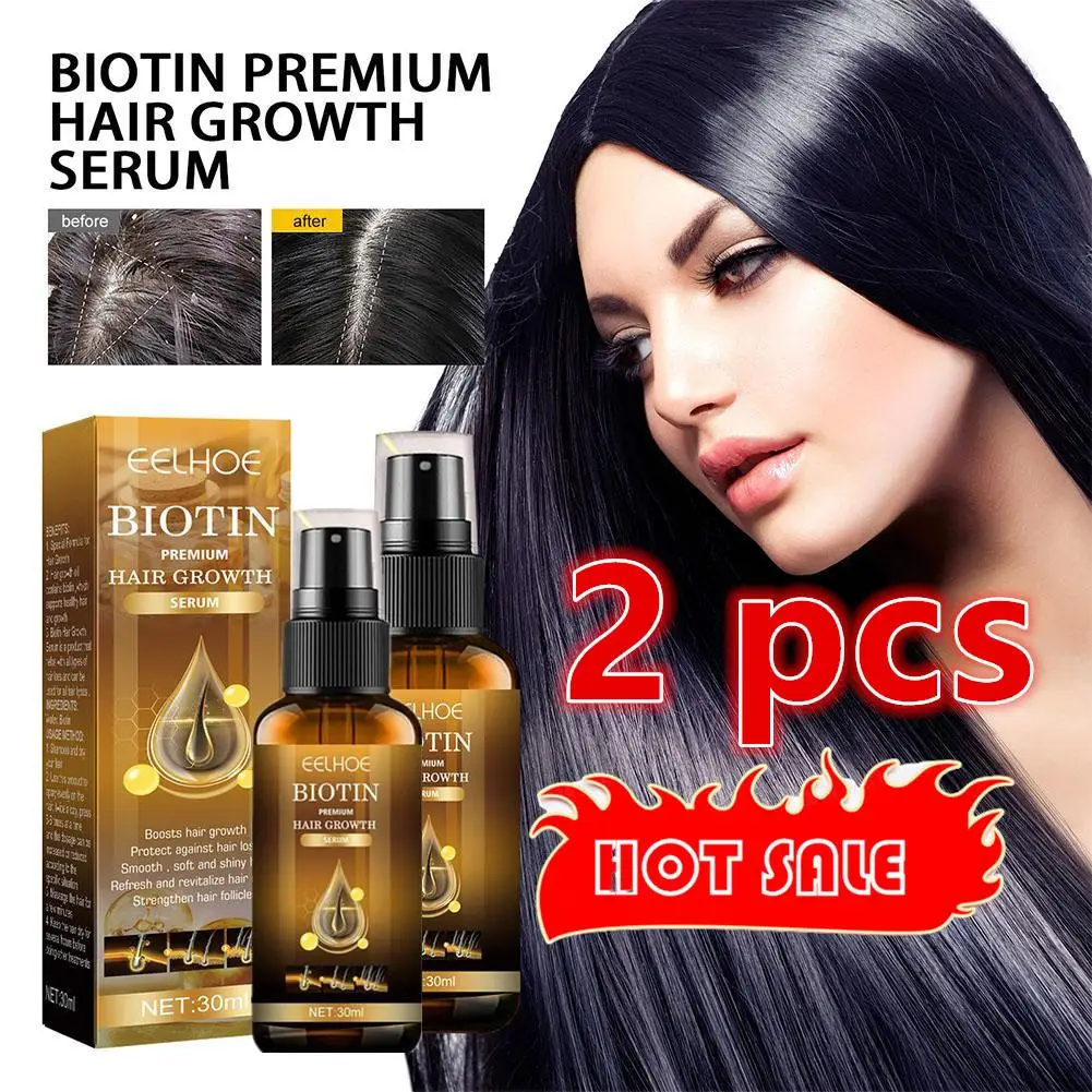 2pcs Fast Spray Products Anti Hair Loss Serum Prevent Baldness Treatment Scalp Dry Damaged Essential Oil Hair Beauty