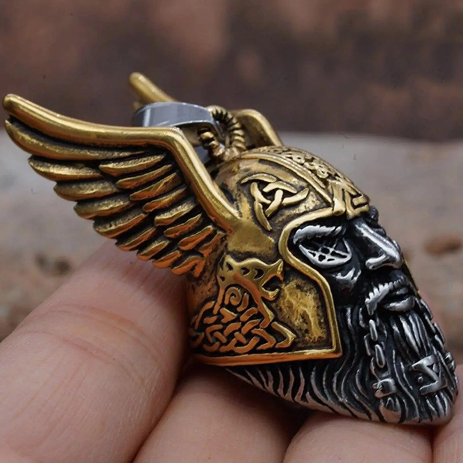 

Мотоциклетный колокольчик Odin Viking God Riding Guardian Bell Protection Аксессуары для безопасности езды Подвеска Звонок для езды на мотоцикле