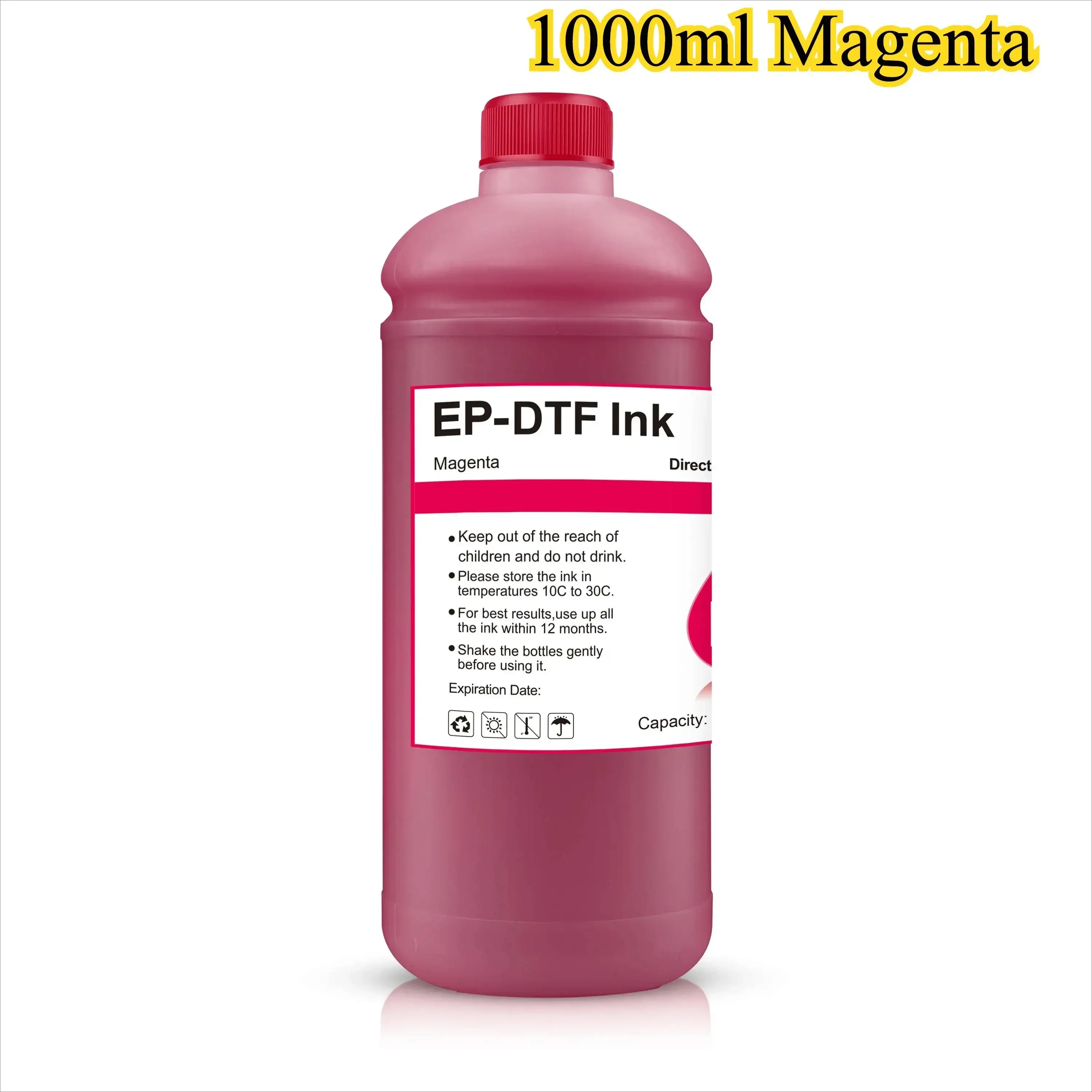 White DTF Film Ink PET Film Printing Ink DTF Direct Transfer Film Heat Transfer for Epson Printer Ink I3200 L1800 L805 1000ML
