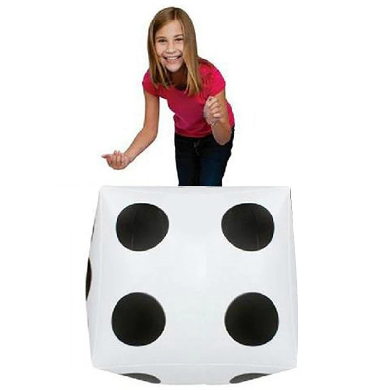 Funny Outdoor Inflatable Dice 35*35cm Pool Party Games Entertainment Dot Diagonal Giant Child Adults Game Play Cube Toy