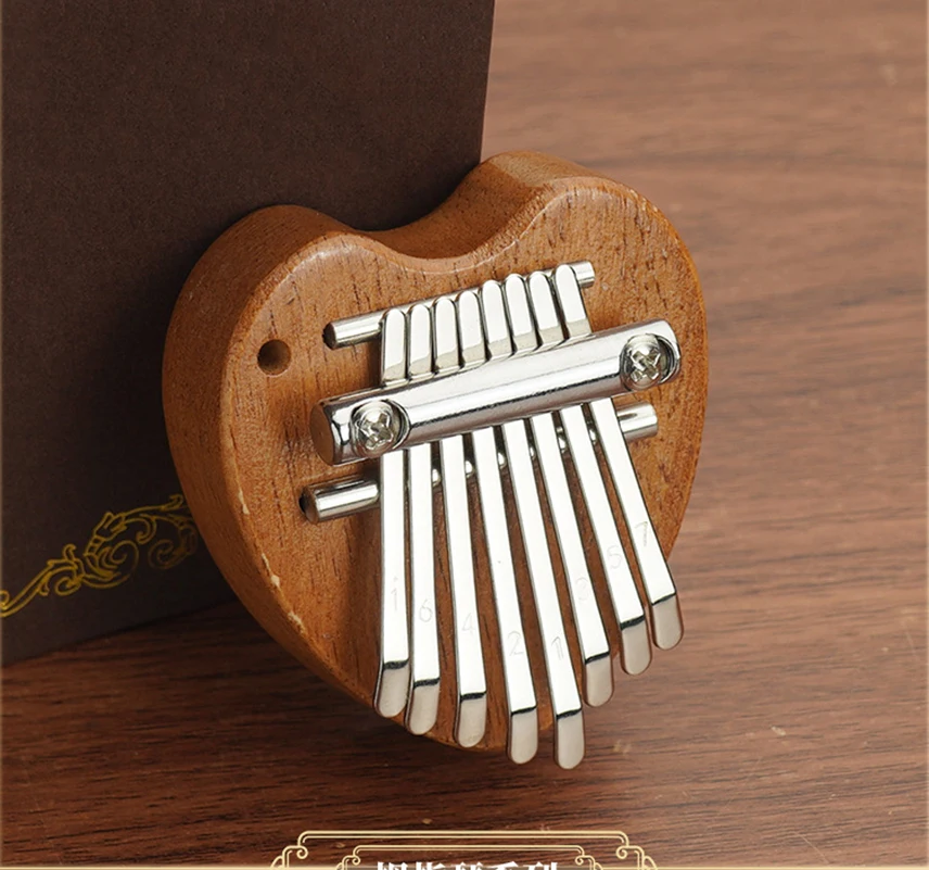 8 Key Kalimba Instrument Mini Musical Keyboard Thumb Piano Wooden Gifts Acrylic Thumb Piano Portable Christmas Gift