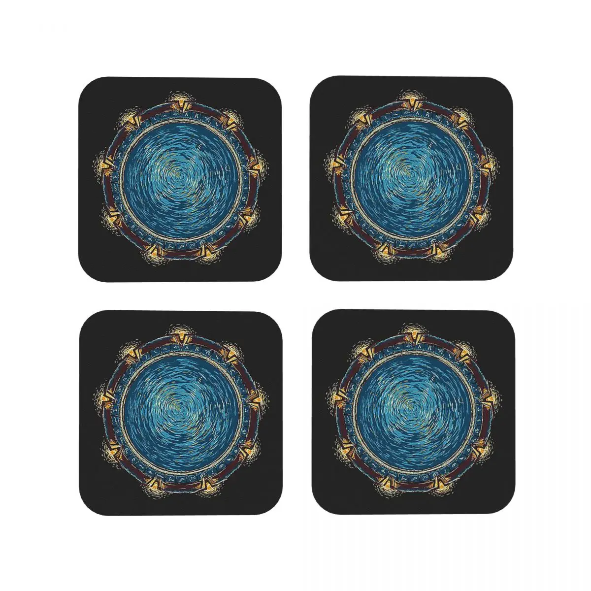 

Подставки со звездой G, кухонные салфетки, нескользящие изоляционные коврики для чашек, кофейные коврики для декора, домашняя посуда, подушечки, набор из 4 шт.