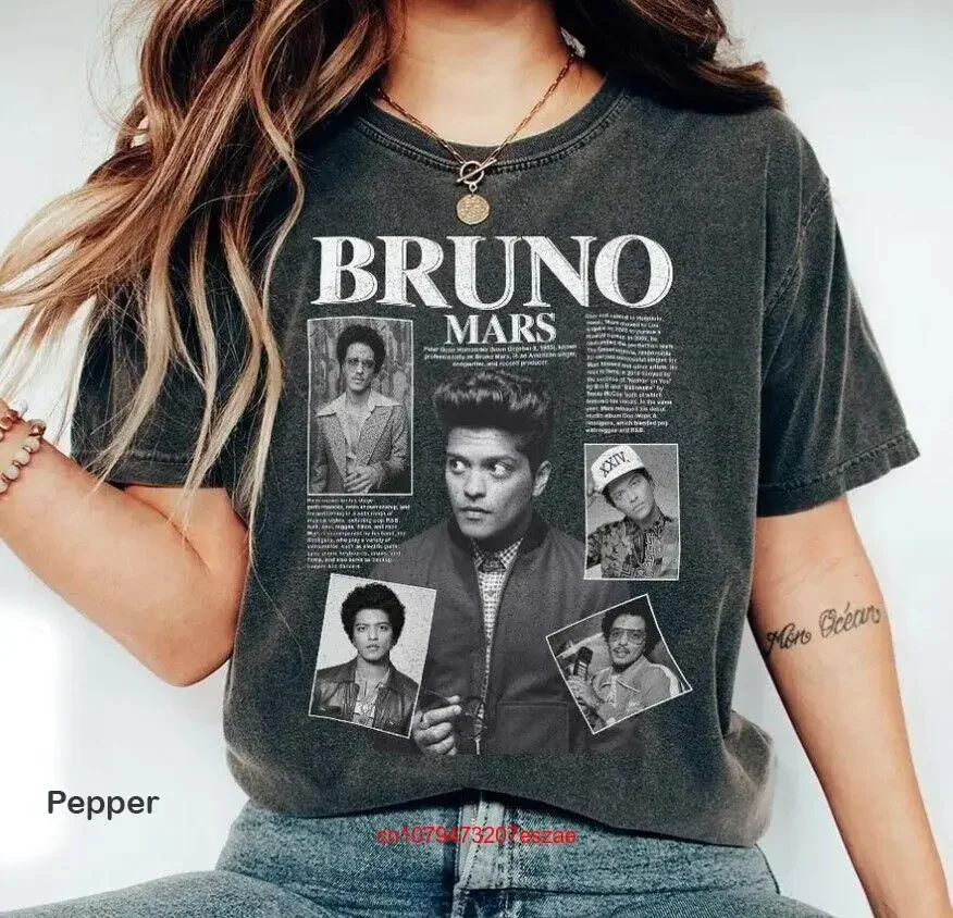 Bruno Mars Music T Shirt Concert 2024 Retro long or short sleeves