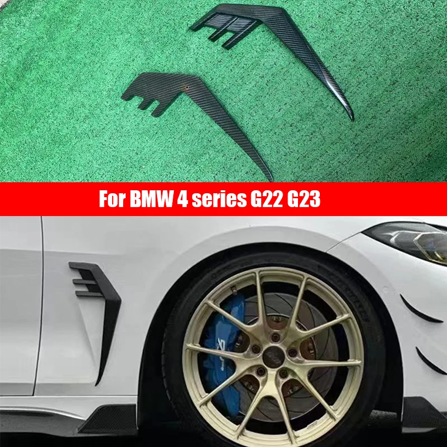 

For BMW 4 series G22 G23 2021+ Carbon Fiber Wind knife Auto Fender Side Air Vent Outlet Cover Trim Fit Upgrade body kit
