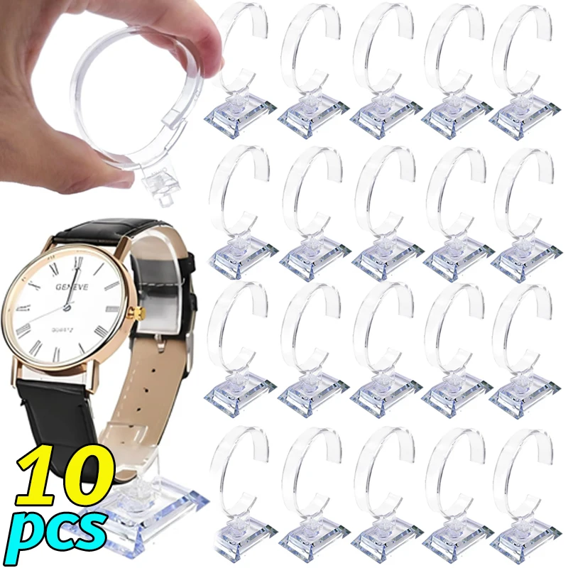 Présentoir Détachable pour Montres et Bijoux – Support Décoratif Transparent en Acrylique en Forme de C – Présentoir de Vitrine pour Bracelets