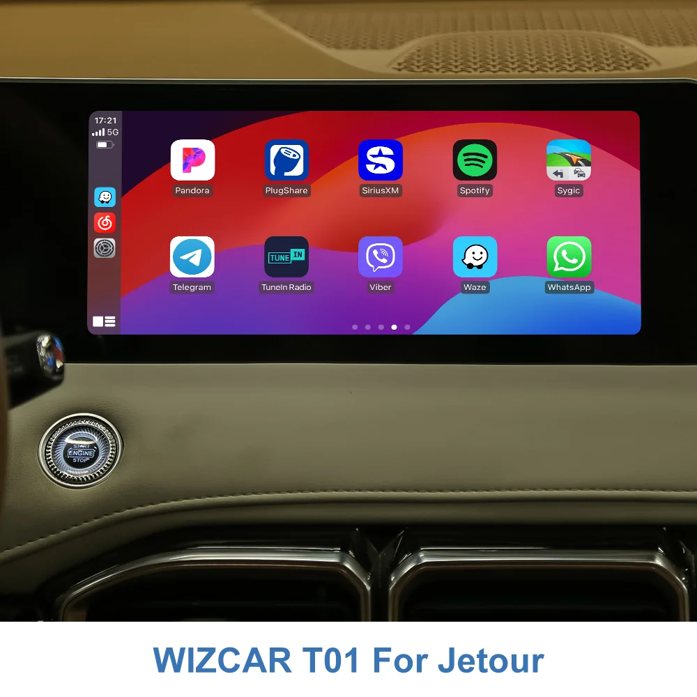 Jetour X70 X90 X95 Dashing WIZCAR T01 dukungan multimedia Google Waze peta Spotify musik berdasarkan CarbitLink dan EasyConnection