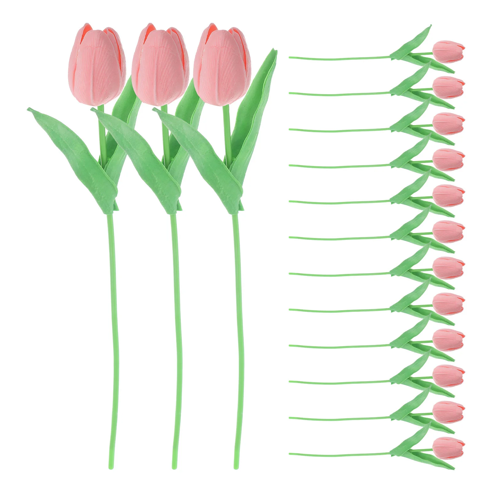 

15Pcs Artificial Tulips Bouquet Real Touch Lifelike Faux Flowers Home Wedding Party Decor Floral Arrangement Artificial Tulips