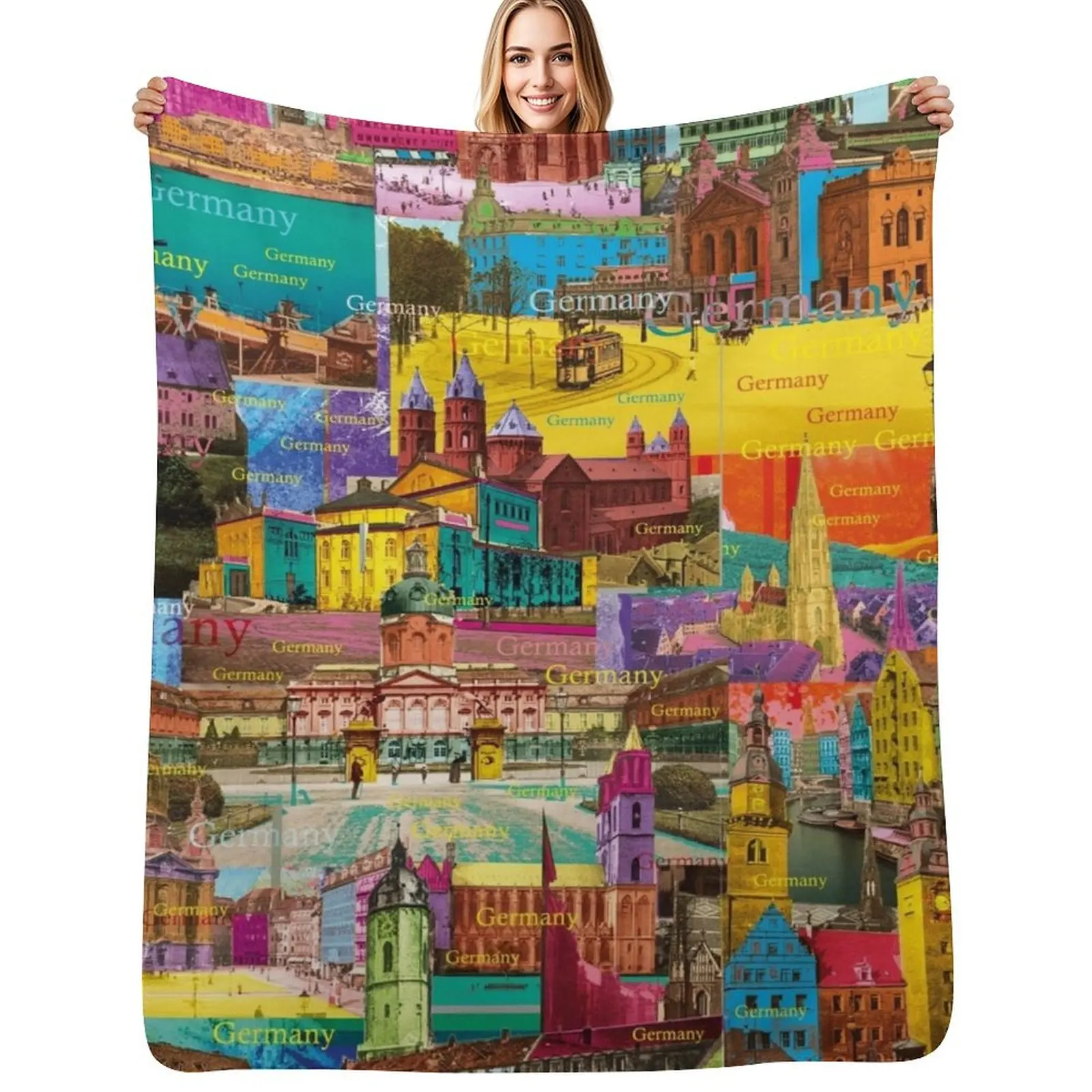 Germany is colorful and has many sights to offer, colorful gifts from Germany Throw Blanket Beautifuls Thin Blankets