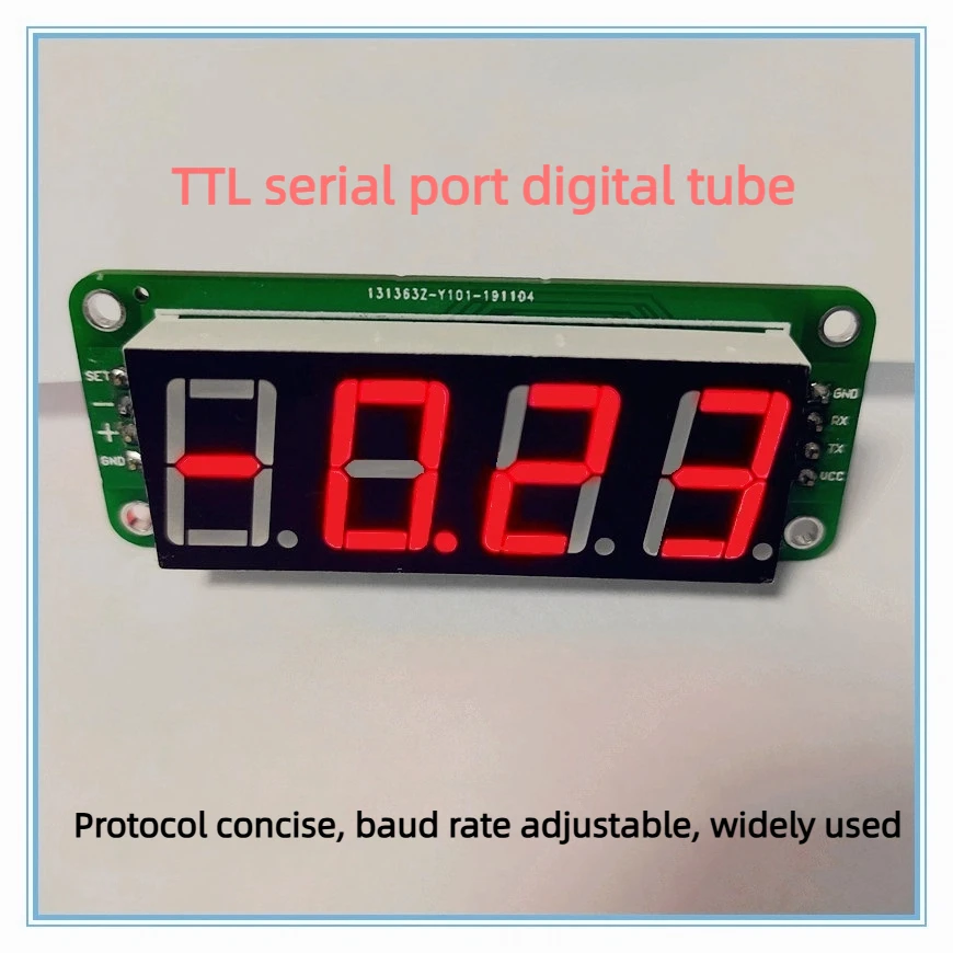 Цифровая трубка с последовательным портом TTL, регулируемый протокол перевозки, простая 4-значная цифровая трубка