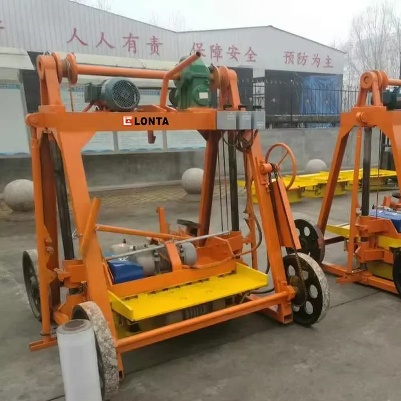 LONTA QMY4-45 Automatic Mobile 4 5 6 8 Inch Interlocking Hollow Block Mould Fly Ash Cement Concrete Brick Block Making