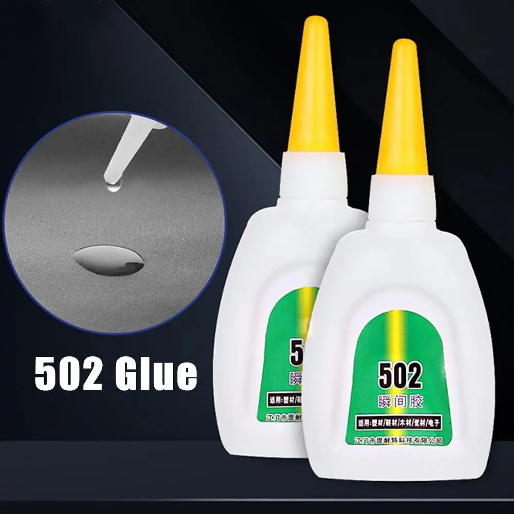 502 Quick Drying Strong Adhesive Cyanoacrylate Instant Adhesive For Leather Rubber Wood Metal Bond Liquid Glue Tool X0O8