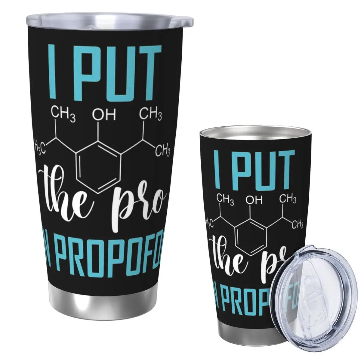 ANESTHESIA Pro In Propofol Stainless Steel Tumbler Vacuum Insulated Mugs Thermal Cold Cup Straw With Lid 20oz