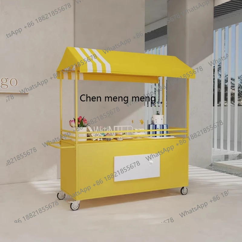 Stall hand push display rack ice powder snack cart night market mobile stall small push street stall outdoor