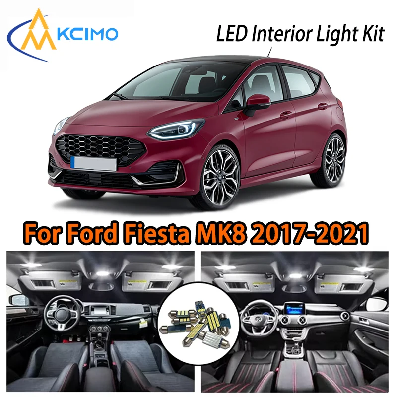 

Premium LED Interior Lights For Ford Fiesta MK8 2017-2021, Two Colors Super Bright Easy Install Atmosphere
