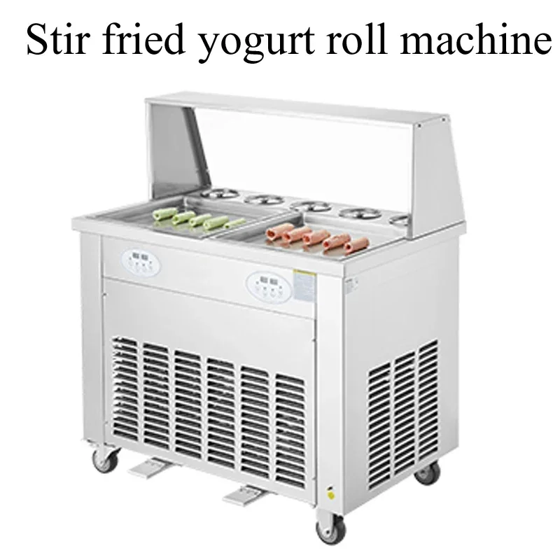 Ce Certified Thai Fried Ice Cream Roll Machine, Square Pot Commercial Stir Fried Yogurt Machine