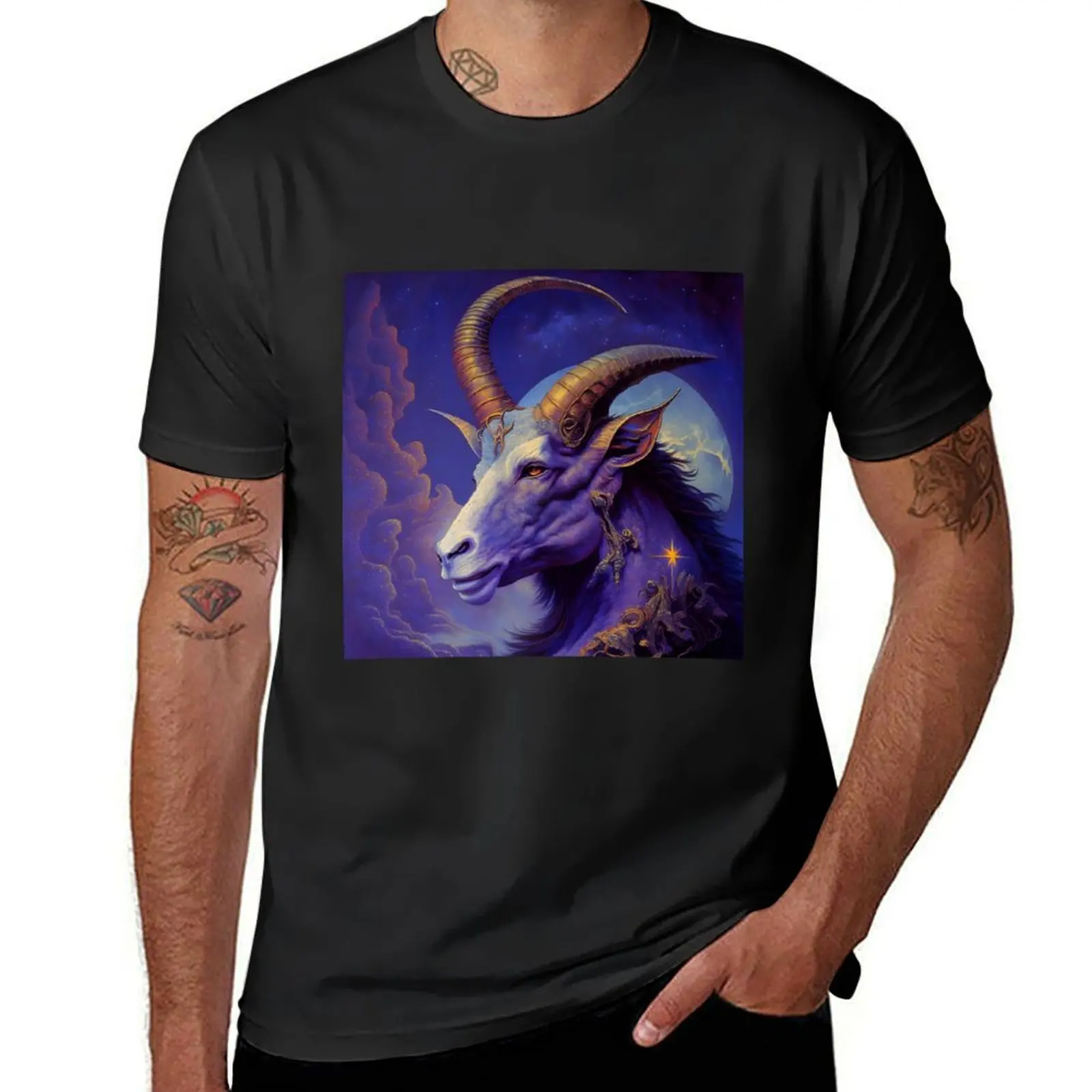 Capricorn Astrology Sign T-Shirt vintage clothes plus size tops customizeds fruit of the loom mens t shirts