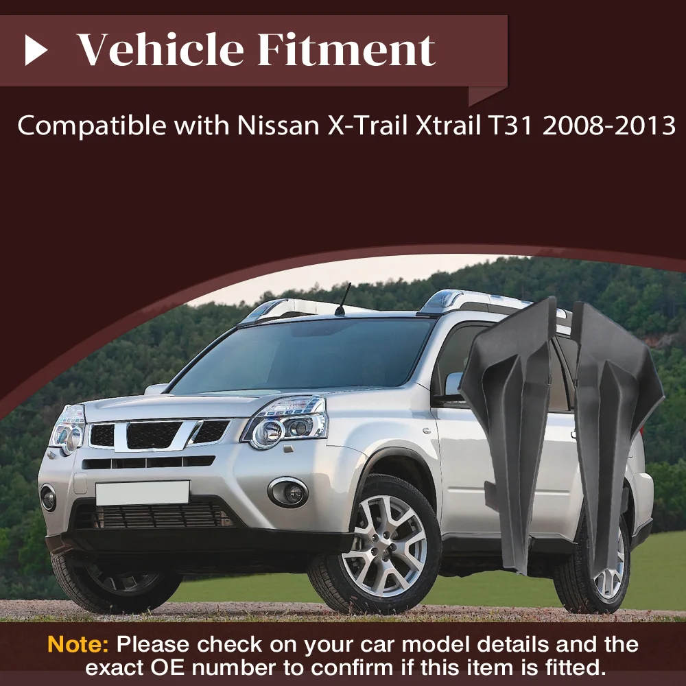 البلاستيك الأسود 6895-JG000 لنيسان X-Trail Xtrail T31 2008-2013 الجبهة ممسحة زجاج أمامي الجانب غطاء الكسوة 66894-JG000