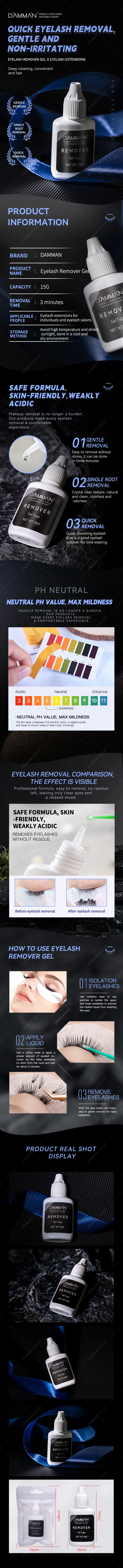 50 Bottles 15ml Lash Remover Gel for Eyelash Extension Eyelash Glue Remover for Lash Extension Professional Salon Use